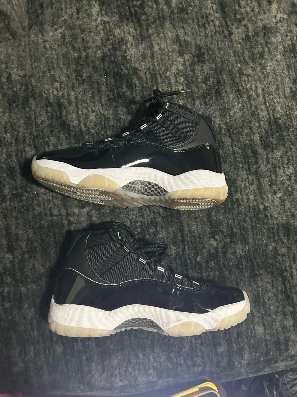 Jordan 11 Black Sneaker Interior with Size Label